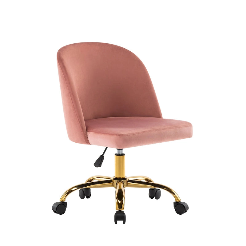 Porthos Home Louie Armless Velvet Desk Chairs