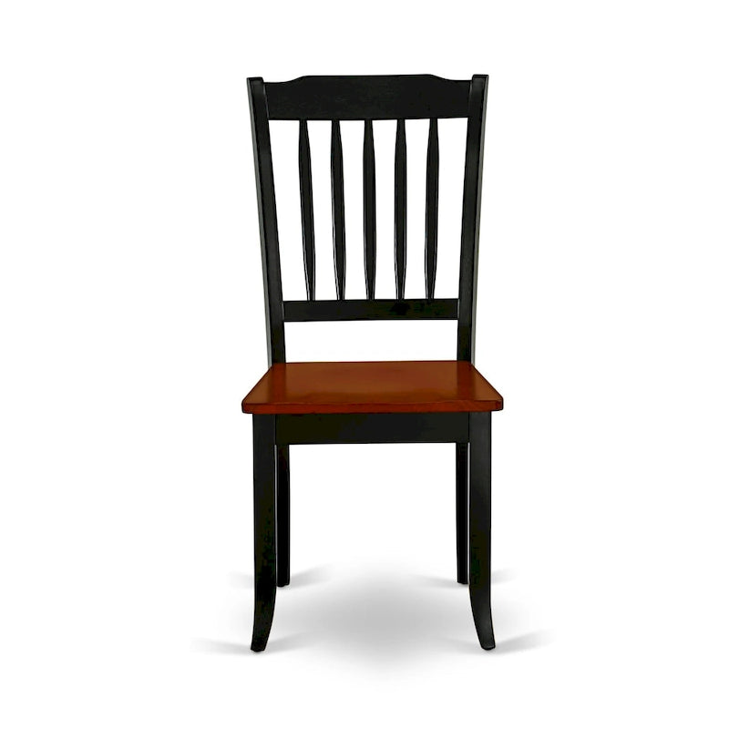 East West Furniture Dining Table Set- an Oval Kitchen Table and Kitchen Chairs, 42x60 Inch, Black & Cherry(Pieces Options)