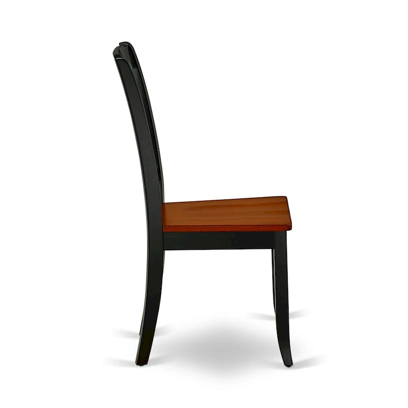 East West Furniture Dining Table Set- an Oval Kitchen Table and Kitchen Chairs, 42x60 Inch, Black & Cherry(Pieces Options)
