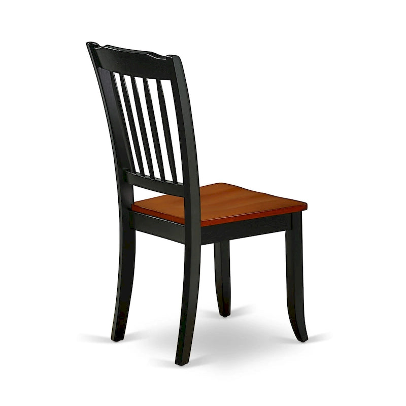 East West Furniture Dining Table Set- an Oval Kitchen Table and Kitchen Chairs, 42x60 Inch, Black & Cherry(Pieces Options)