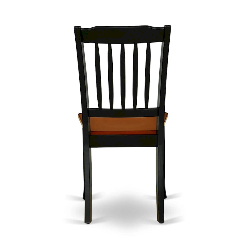 East West Furniture Dining Table Set- an Oval Kitchen Table and Kitchen Chairs, 42x60 Inch, Black & Cherry(Pieces Options)