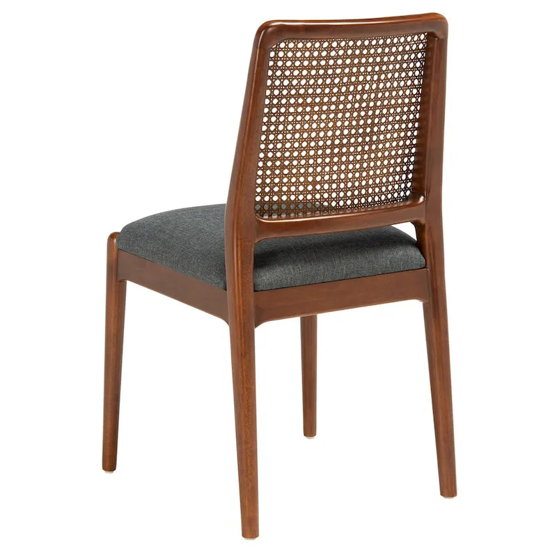 SAFAVIEH Sylva Rattan Cushion Dining Chair (Set of 2) - 19 W x 17.5 L x 32 H - 19Wx18Dx32H