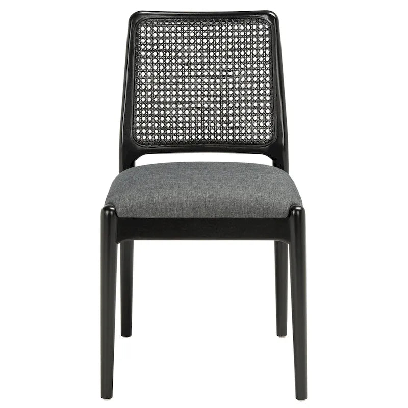 SAFAVIEH Sylva Rattan Cushion Dining Chair (Set of 2) - 19 W x 17.5 L x 32 H - 19Wx18Dx32H