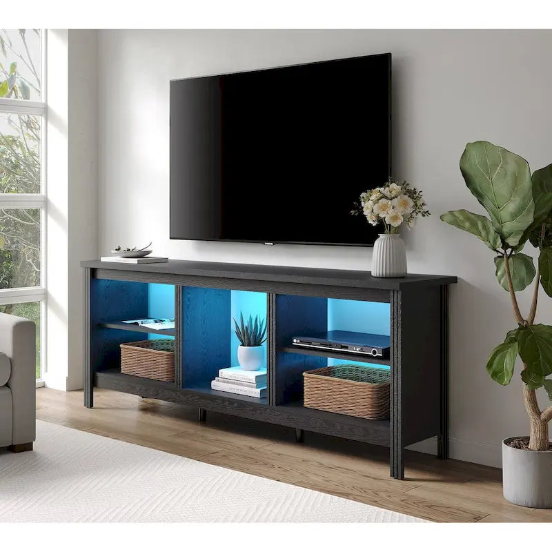 Classical 70 Inch TV Stand, TV Console Table for 75 Inch TV with LED
