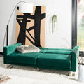 SAFAVIEH Spring Two-In-One Modern Foldable Beige Loveseat Sofa Bed