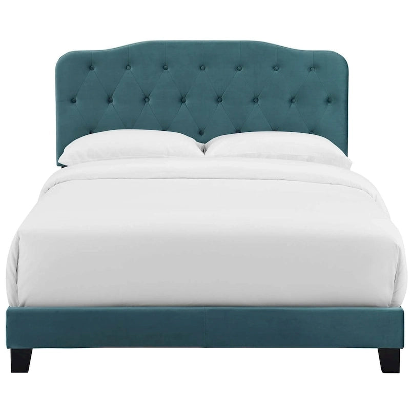 Copper Grove Ploce Queen Upholstered Velvet Bed