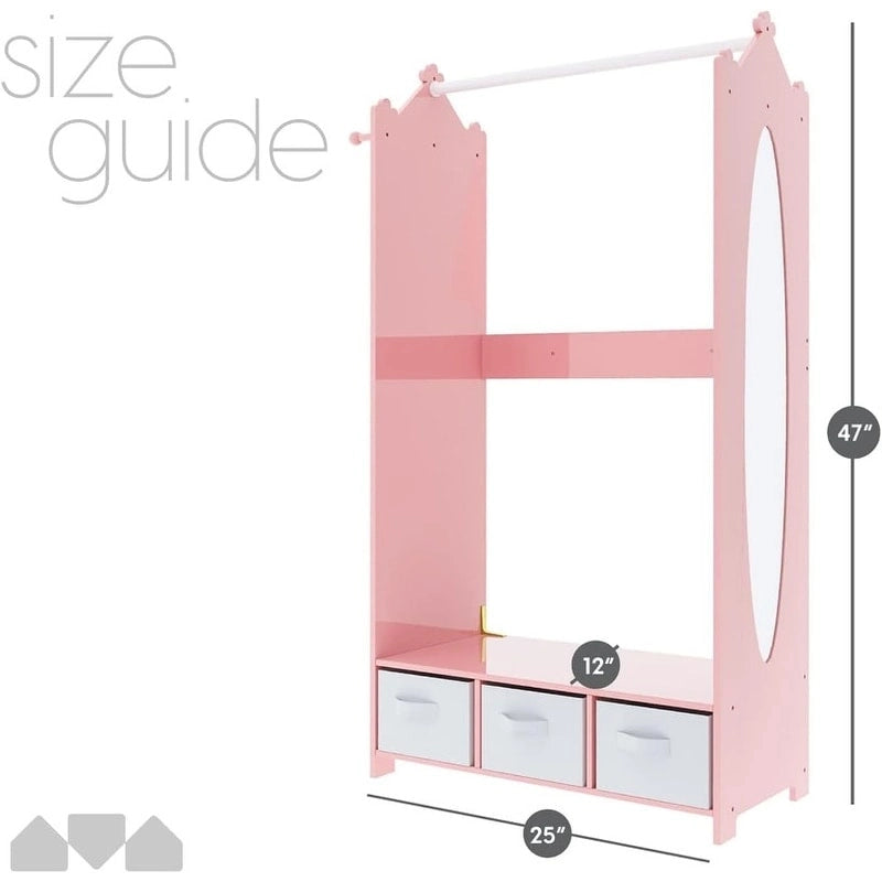 Dress Up Storage Kids Costume Organizer Center - 12D x 25W x 47H