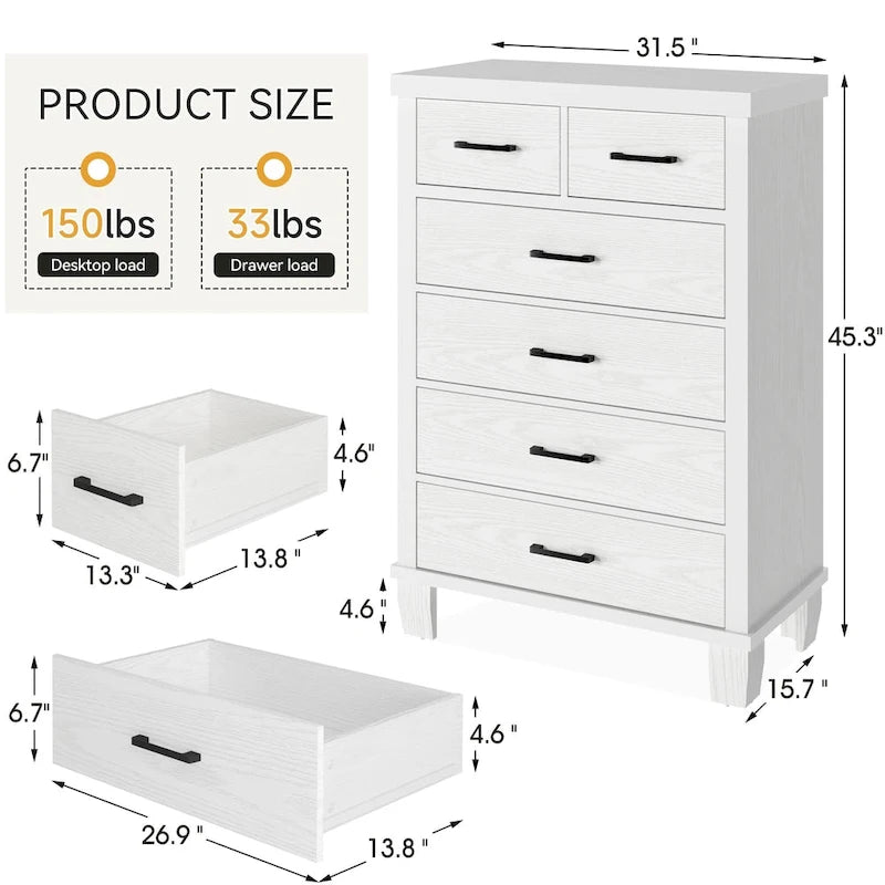 Vintage 6/7 Dresser for Bedroom