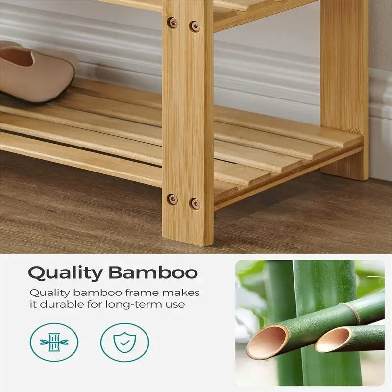3-Tier Shoe Rack - 11.4D x 28W x 19.3H