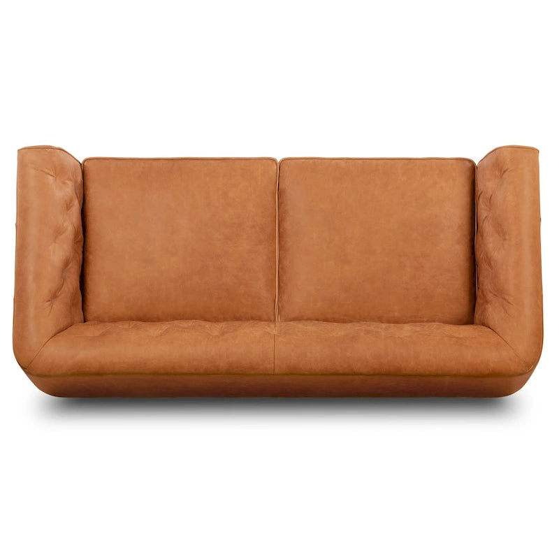 Poly & Bark Essex 74 Apartment Sofa - Full Grain Genuine Italian Leather