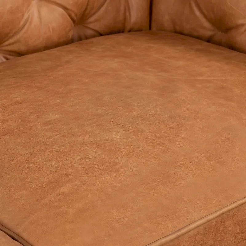 Poly & Bark Essex 74 Apartment Sofa - Full Grain Genuine Italian Leather