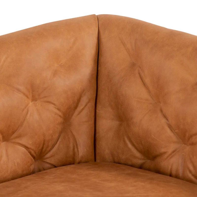 Poly & Bark Essex 74 Apartment Sofa - Full Grain Genuine Italian Leather