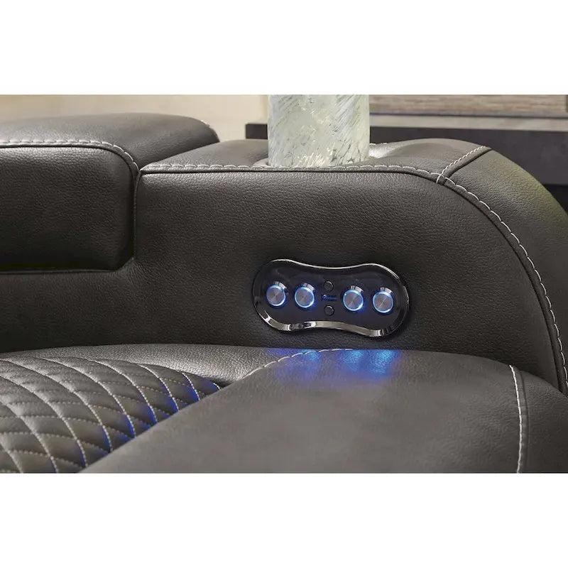 Signature Design by Ashley Fyne-Dyme Power Reclining Loveseat with Console - 74W x 43D x 43H