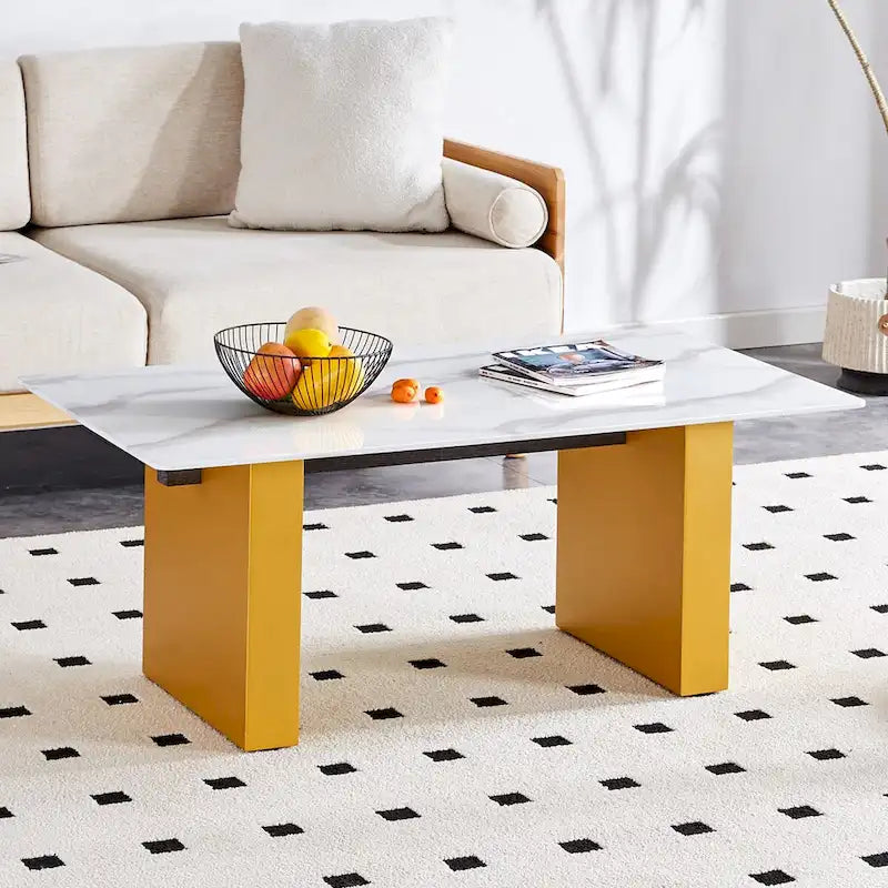 Modern minimalist transparent tempered glass coffee table