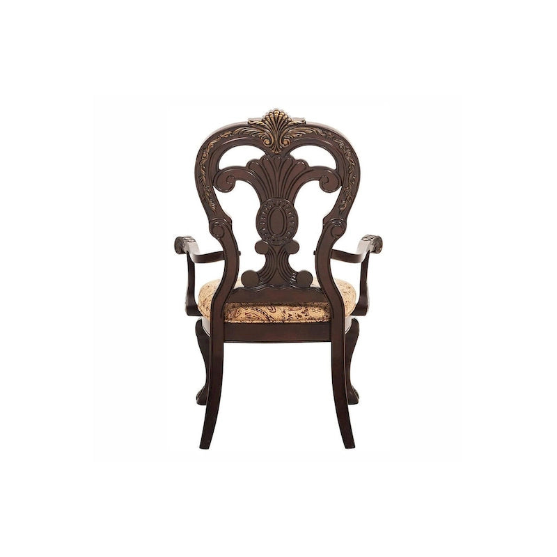 Shelby Cherry Traditional Fabric Oval Double Pedestal Dining Room Set
