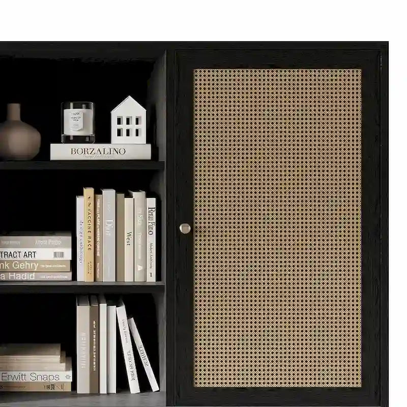 CraftPorch Mid-Century Modern Black SideBoard Cabinet