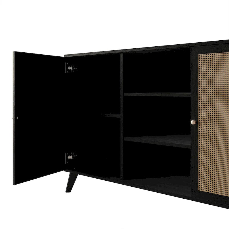 CraftPorch Mid-Century Modern Black SideBoard Cabinet