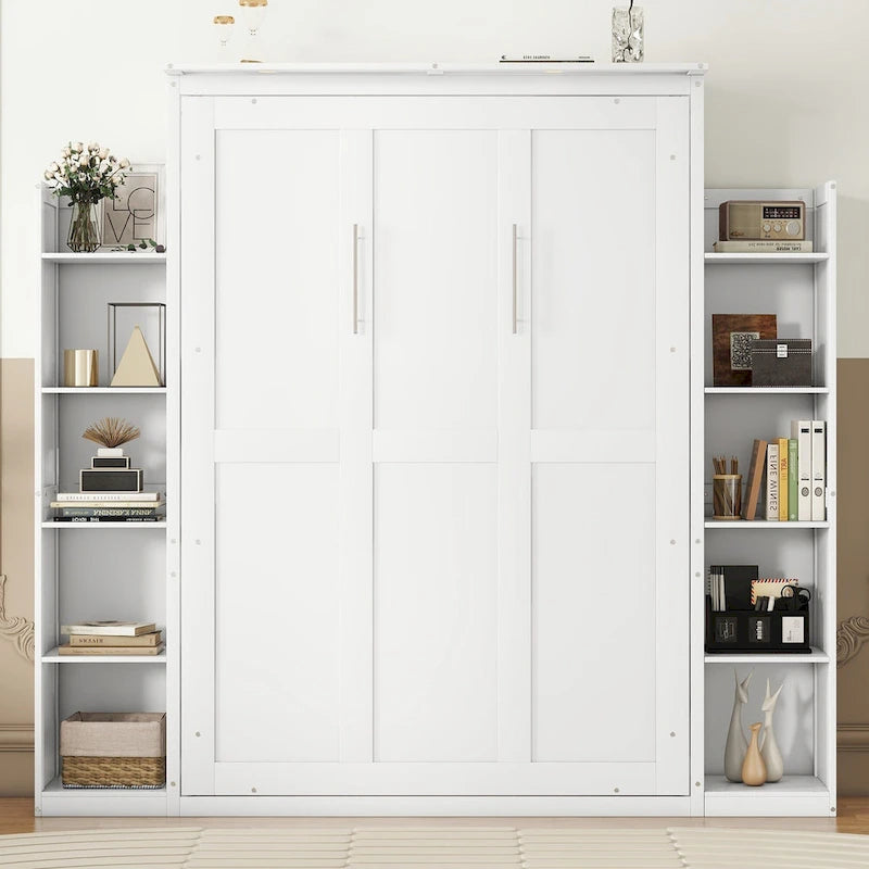 Queen Size Murphy Bed with Shelves