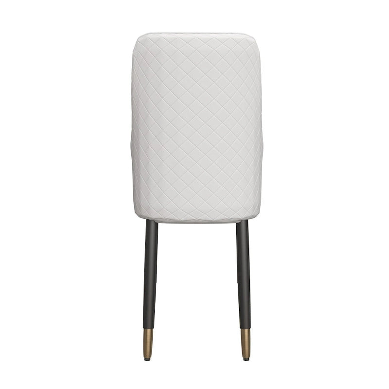 Allure Dining Chairs with Fabric/Leather Seat and Black Oak Wood Legs by LeisureMod