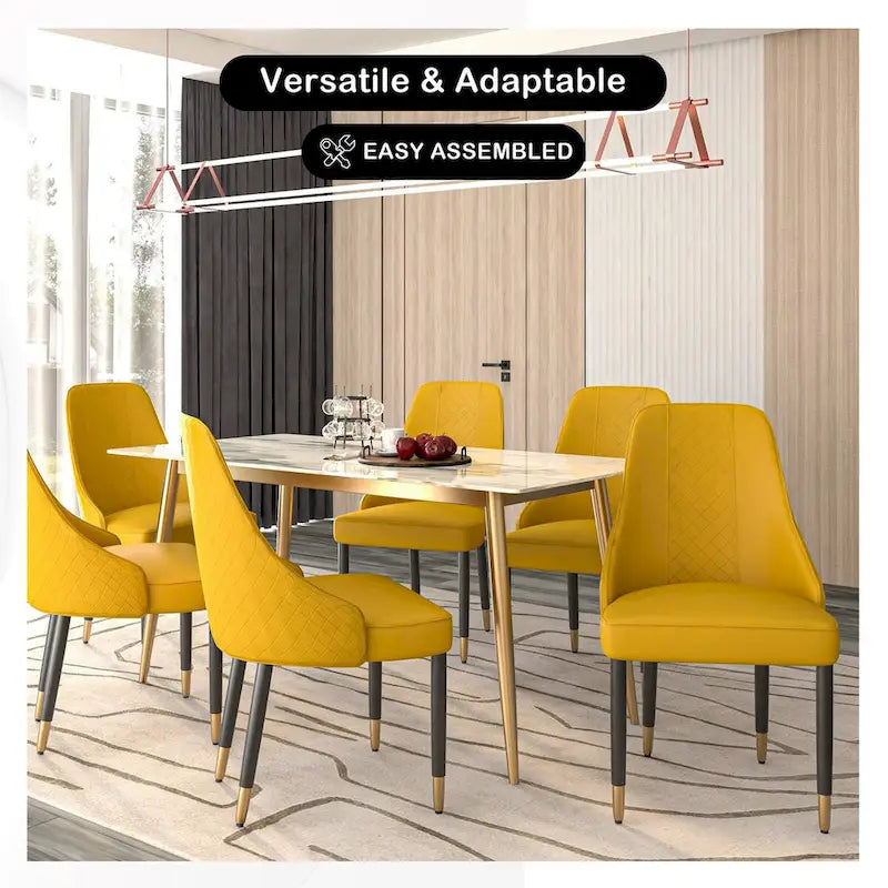 Allure Dining Chairs with Fabric/Leather Seat and Black Oak Wood Legs by LeisureMod