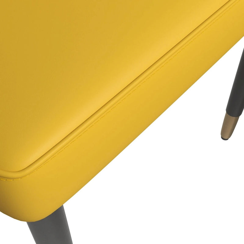 Allure Dining Chairs with Fabric/Leather Seat and Black Oak Wood Legs by LeisureMod