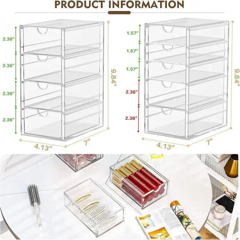 Desk Organizers And Accessories With 13 Drawers - 12.4D x 9.84W x 7H
