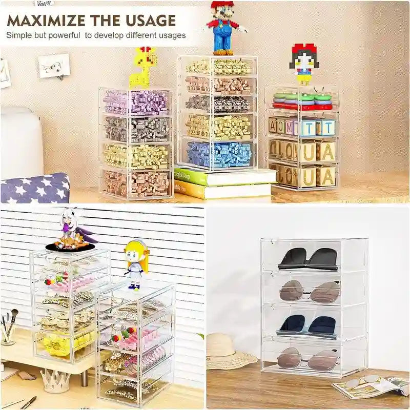 Desk Organizers And Accessories With 13 Drawers - 12.4D x 9.84W x 7H