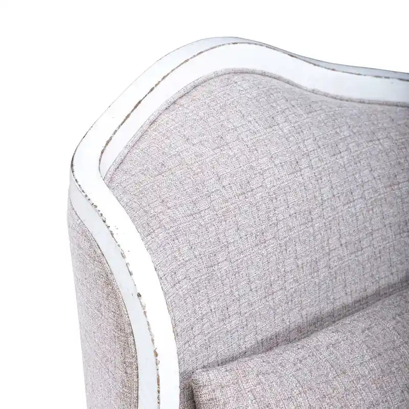 Magnolia Manor Antique White Upholstered Accent Chair