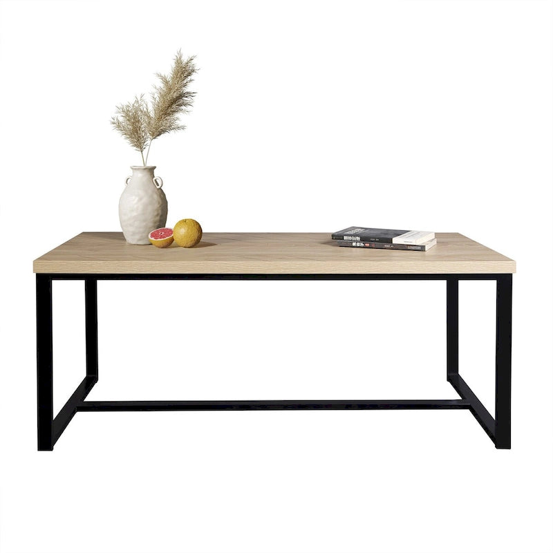 Bali Coastal Modern Coffee Table Natural Wood Top
