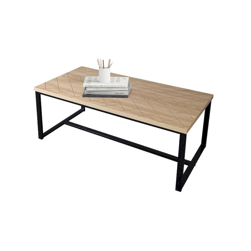 Bali Coastal Modern Coffee Table Natural Wood Top
