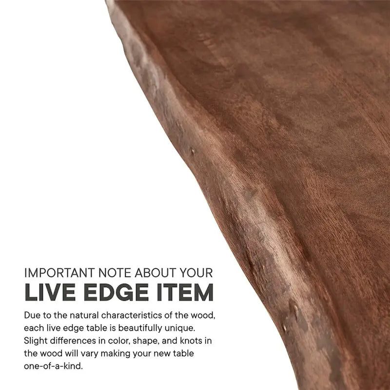 Viggo 74 Live Edge Acacia Wood Dining Table