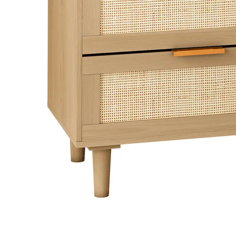 Accent Storage Cabinet 6-drawers Rattan dresser Rattan Drawer