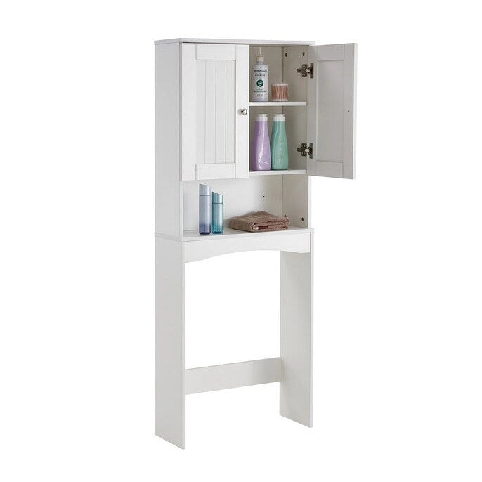 Home Bathroom Shelf Over-The-Toilet, Bathroom Storage Cabinet Organizer Space Saver