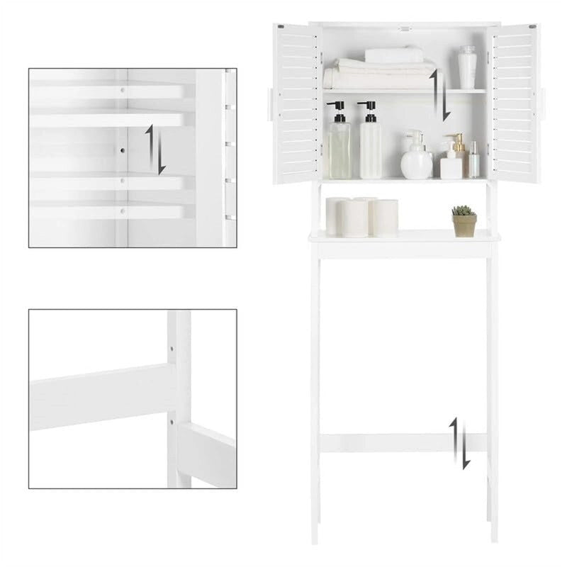 Over the Toilet Storage Cabinet - 9.1D x 23.6W x 68.1H