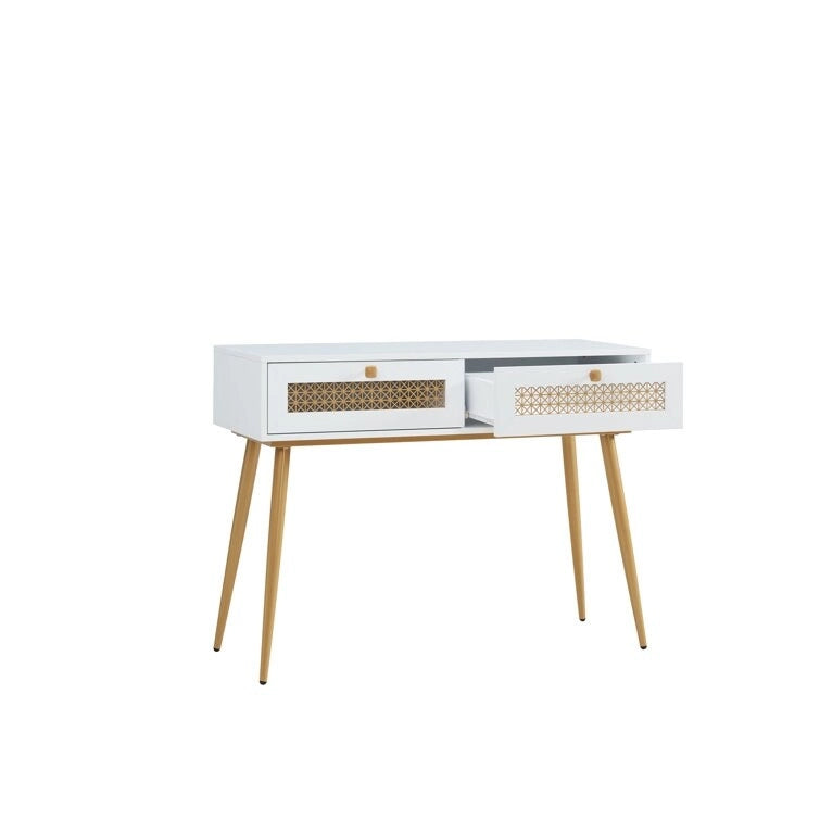 41.9 Wood 2-Drawer Entryway Console Table