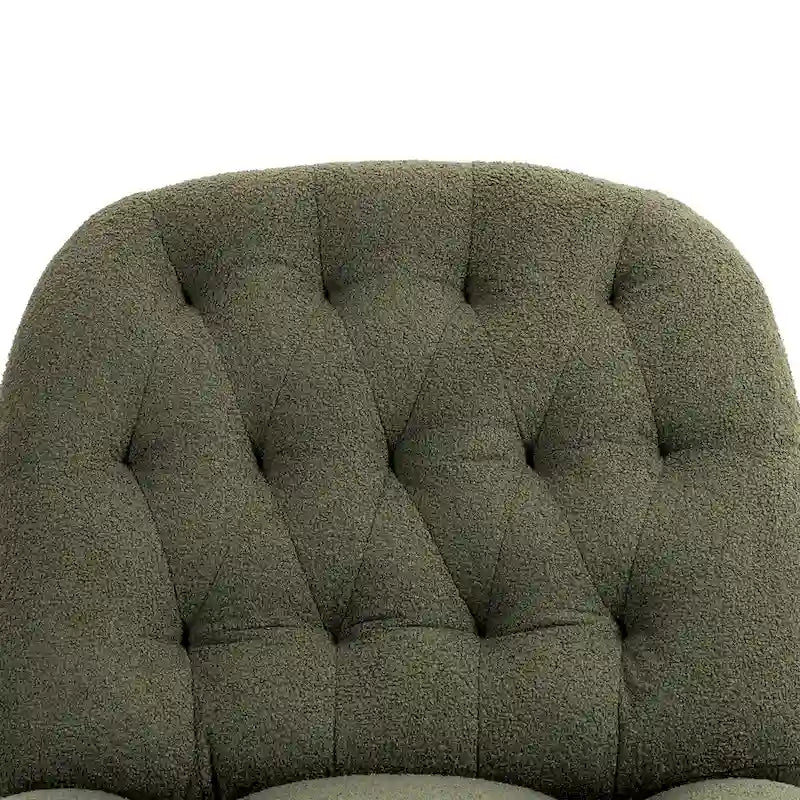 Modern Chenille 360-Degree Swivel Recliner, Set of 1