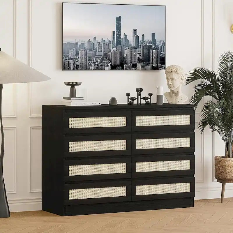 8 Drawer Double Dresser, Wooden Dresser Chest