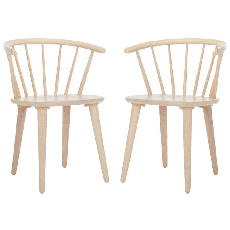 SAFAVIEH Home Blanchard 18-inch Curved Spindle Side Chair [SET of 2] - 21W x 21D x 30H